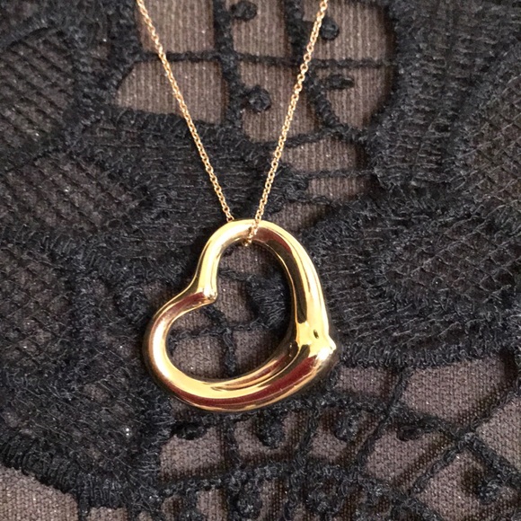 Tiffany & Co. Elsa Peretti 27mm Open Heart Neck. - Picture 3 of 9